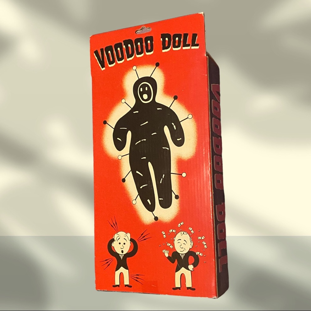 Novelty Red Voodoo Doll Archie McPhees Pin Doll NIB Retro Halloween Hot Topic - Picture 3 of 5